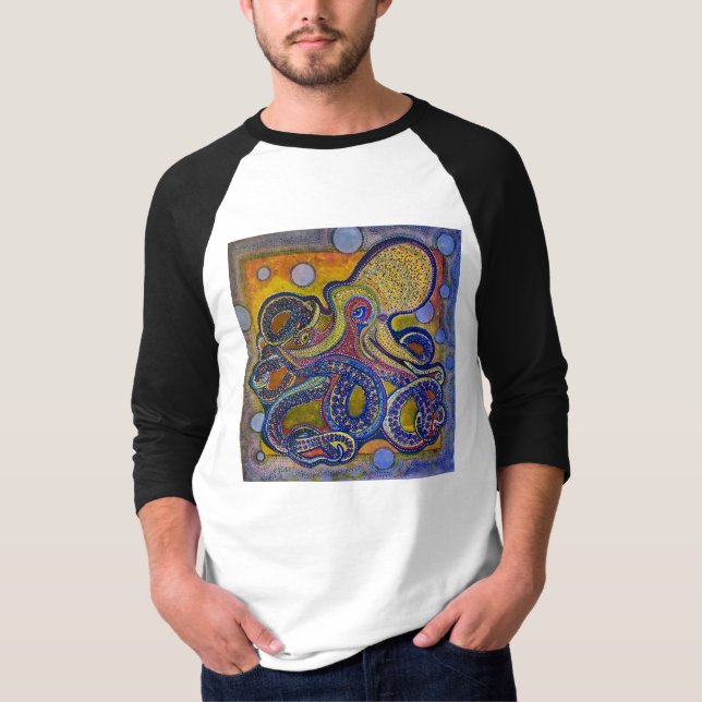 Psychedelic, Old school Octopus T-Shirt (Front)