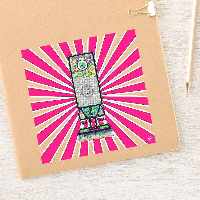 Psychedelic One-Eyed Speaker Weird Character (Notebook)
