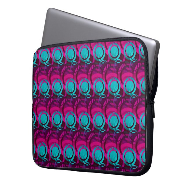 Psychedelic Optical Illusion Pattern Tablet/Notebo Laptop Sleeve (Front Left)