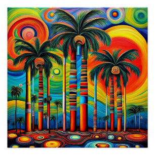 Psychedelic Palms 5 Poster