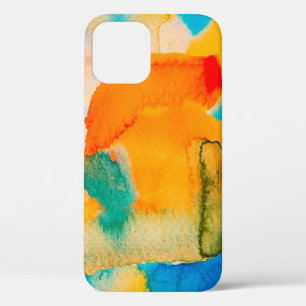 Psychedelic Paper. Classic Blue and Lush Lava Red iPhone 12 Case