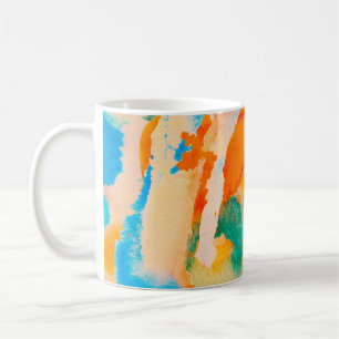 Psychedelic Paper. Classic Blue and Lush Lava Red Coffee Mug