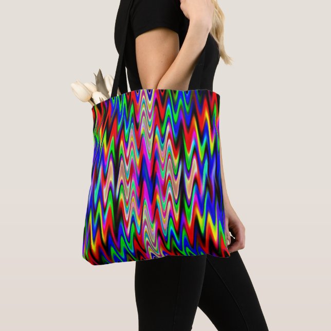 Psychedelic Party waves..... Tote Bag (Close Up)