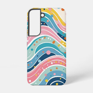 Psychedelic Pastel Rainbow Wave Samsung Galaxy Case