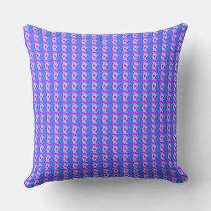 Psychedelic Patchwork Pink Blue Purple 3 Cushion