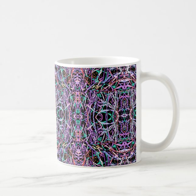 Psychedelic Pattern in Pink Coffee Mug (Right)