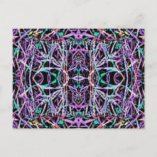 Psychedelic Pattern in Pink Postcard