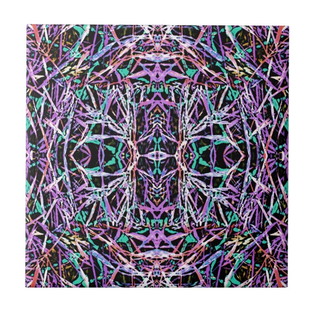 Psychedelic Pattern in Pink Tile (Front)