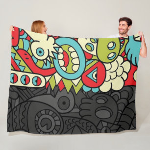 Psychedelic Patterns Fleece Blanket