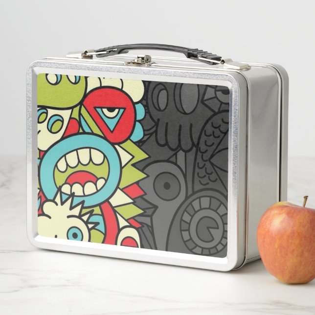 Psychedelic Patterns Metal Lunch Box (In Situ)