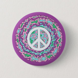 Psychedelic Peace 6 Cm Round Badge