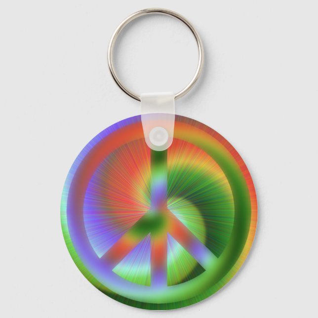 Psychedelic Peace Keychain (Front)