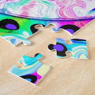 Psychedelic Peace Sign Abstract Jigsaw Puzzle