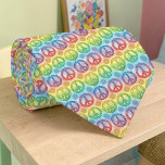 Psychedelic Peace Sign Custom Necktie Tie<br><div class="desc">This eye-catching necktie features a vibrant, psychedelic peace sign design. It's a bold statement piece perfect for adding a unique touch to any outfit. The custom design ensures a one-of-a-kind accessory, ideal for those who appreciate retro fashion and stand-out style.</div>