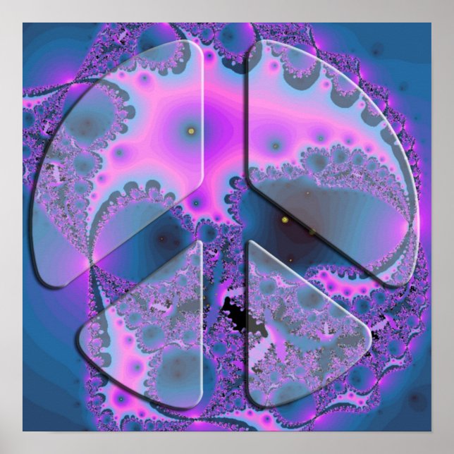 psychedelic peace sign poster (Front)