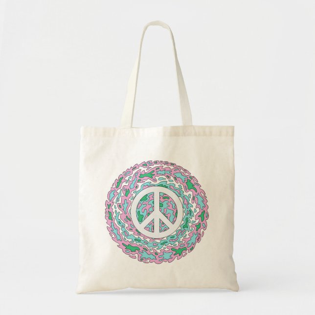 Psychedelic Peace Tote Bag (Front)
