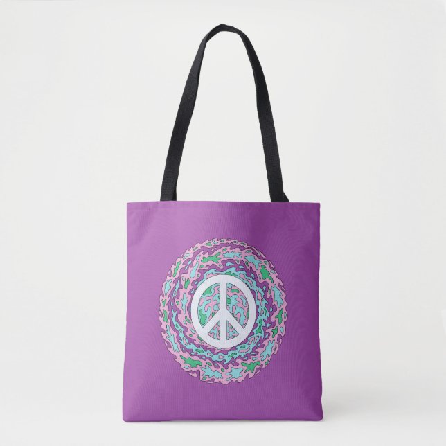 Psychedelic Peace Tote Bag (Front)
