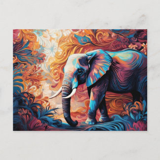Psychedelic Phant Postcard