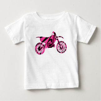 Psychedelic Pink Dirt Bike Baby T-Shirt
