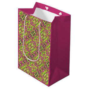 PSYCHEDELIC PINK FLAMINGO GIFT BAG Med Pink
