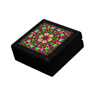 Psychedelic Pink+Green Geometric Gift Box