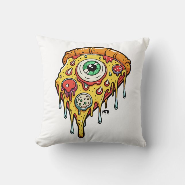 Psychedelic Pizza Cushion (Front)