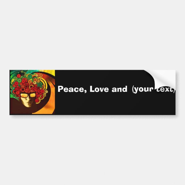 psychedelic pop art bumper sticker (Front)