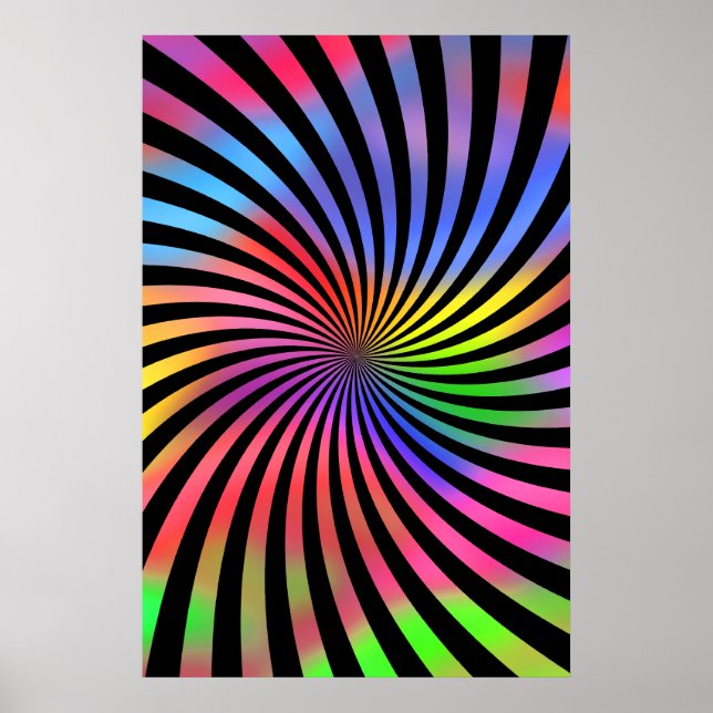 Psychedelic Poster: Multi-Colour Spiral Poster (Front)