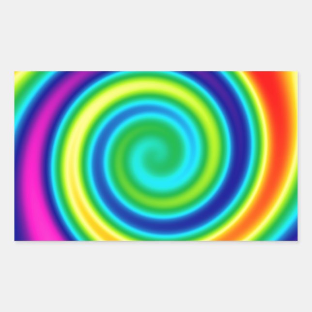 Psychedelic Prints Rectangular Sticker (Front)