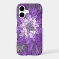 Psychedelic Purple Flower Abstract Fractal Art