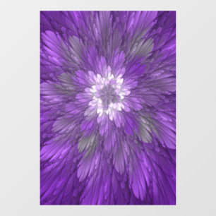 Psychedelic Purple Flower Abstract Fractal Art