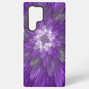 Psychedelic Purple Flower Abstract Fractal Art Samsung Galaxy Case