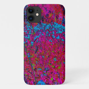 Psychedelic Purple Lily Flower Magenta Garden iPhone 11 Case