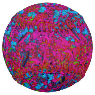 Psychedelic Purple Lily Flower Magenta Garden Softball