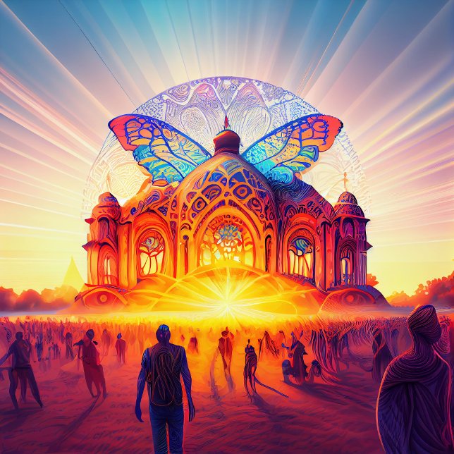 Psychedelic puzzle sunrise abstract trippy colour (Creator Uploaded)