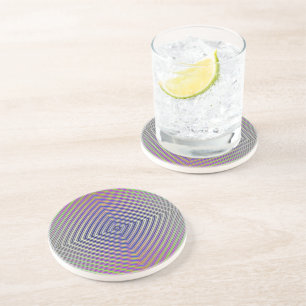 Psychedelic Pyramid Plan Coaster