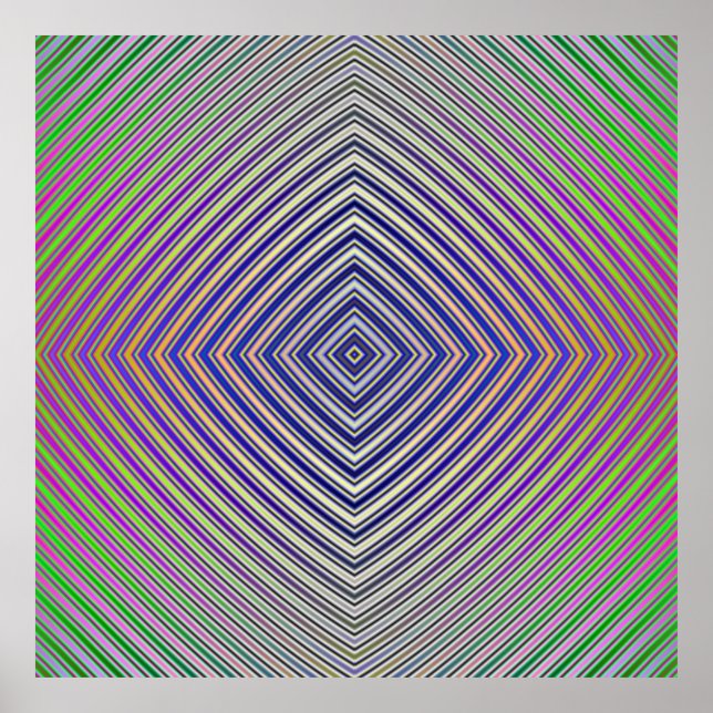 Psychedelic Pyramid Plan Poster (Front)
