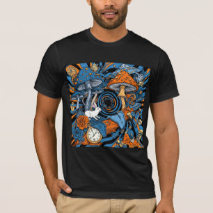 Psychedelic Rabbit Hole Trip: Surreal Mushroom T-Shirt