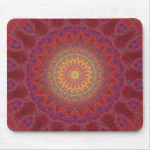 Psychedelic Radial Pattern: Mouse Pad