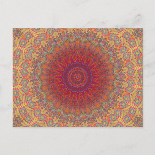 Psychedelic Radial Pattern: Postcard (Front)
