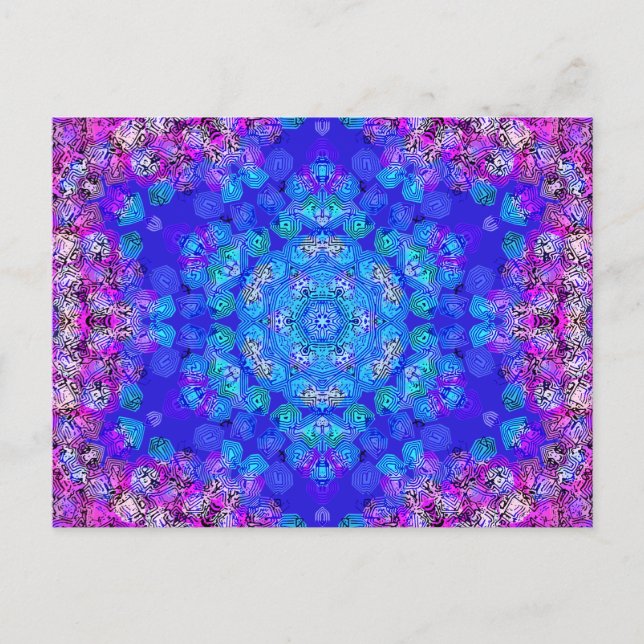 Psychedelic Radial Pattern: Postcard (Front)