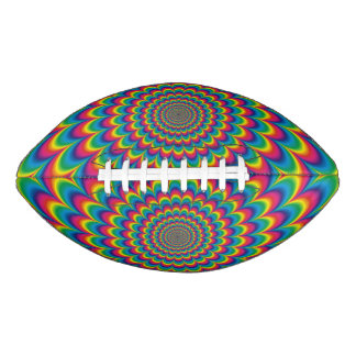 Psychedelic rainbow abstract design football