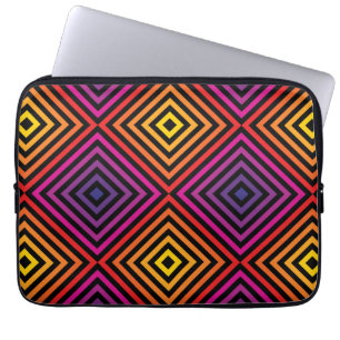 Psychedelic Rainbow Chevron Pattern Laptop Sleeve