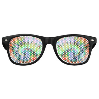 psychedelic rainbow neon swirl fun! retro sunglasses