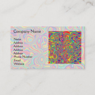 Psychedelic Rainbow Oil Pattern Business Card