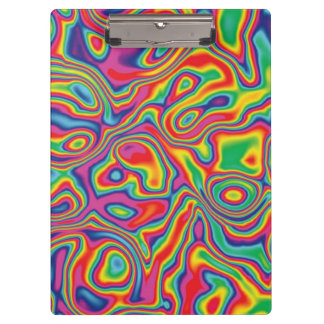 Psychedelic Rainbow Oil Pattern Clipboard