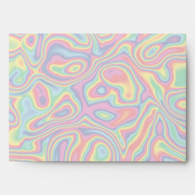 Psychedelic Rainbow Oil Pattern Envelope (Front)