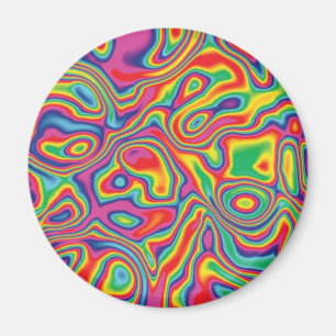 Psychedelic Rainbow Oil Pattern Magnet