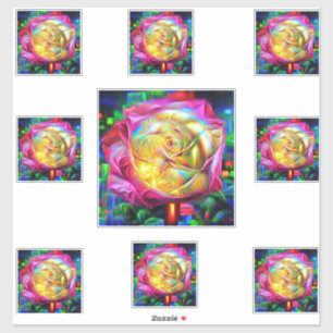 Psychedelic Rainbow Rose