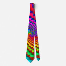 Psychedelic Rainbow Spiral Tie